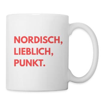 Auf den Punkt PINK - Tasse - Weiß - Rechts