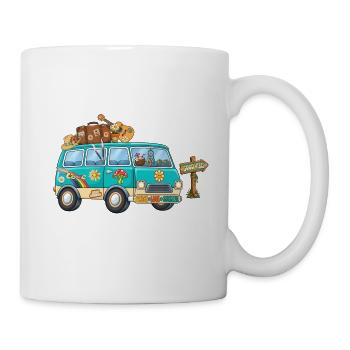 70er Camper Wohnmobil - Tasse - Weiß - Rechts