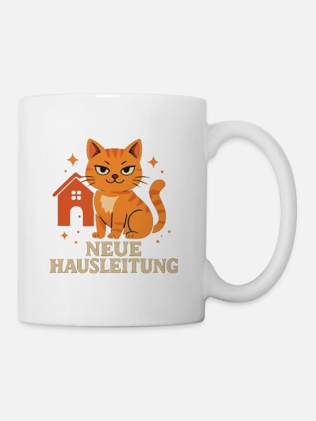 Geschenk zum Einzug der ersten Wohnungskatze - Tasse - Weiß