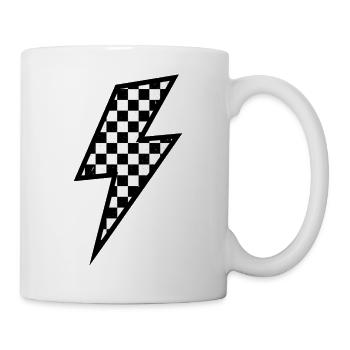 Karierte Blitzform Zacken - Tasse - Weiß - Rechts