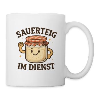 Geschenk für neue Sauerteig-Hobbybäcker - Tasse - Weiß - Rechts