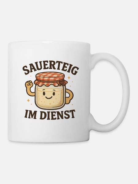 Geschenk für neue Sauerteig-Hobbybäcker - Tasse - Weiß
