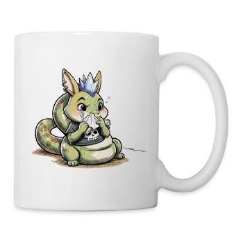 Bunny Punk Schlangen Mutant mit Schädelshirt - Tasse - Weiß - Rechts