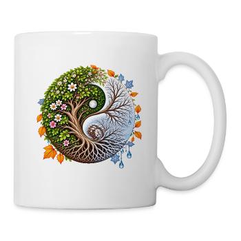 YinYang Baum des Lebens - Tasse - Weiß - Rechts