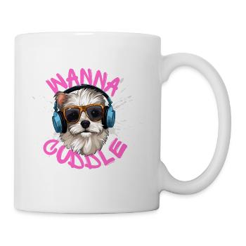 Willst kuscheln - Tasse - Weiß - Rechts