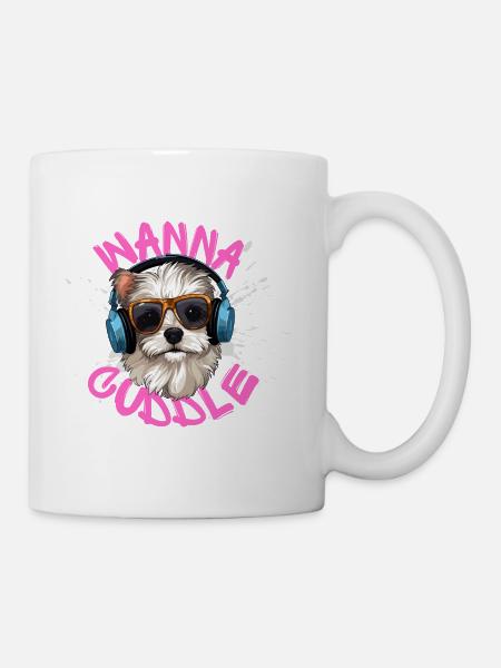Willst kuscheln - Tasse - Weiß