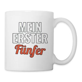 Laufanfänger Geschenk für den ersten Fünfer - Tasse - Weiß - Rechts