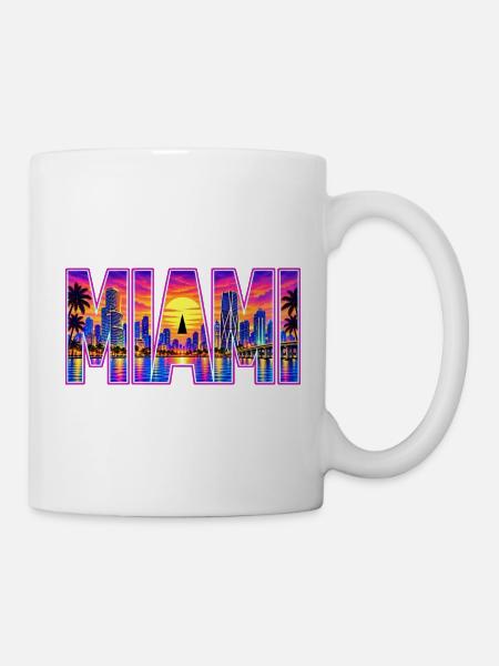 Miami-33cm - Tasse - Weiß