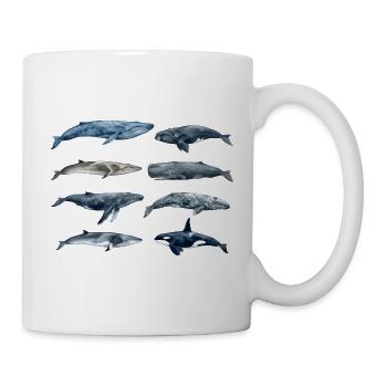 Wale der Welt - Tasse - Weiß - Rechts