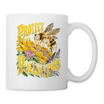Bienen Bienenzüchter Imker Protect The Pollinators - Tasse - Weiß - Rechts