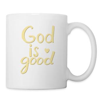 God is Good Heart Typografie - Tasse - Weiß - Rechts