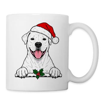 Dogo Argentino Weihnachten Hund Santa Hut - Tasse - Weiß - Rechts