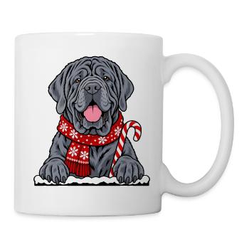 Mastino Napoletano Weihnachten Schal - Tasse - Weiß - Rechts