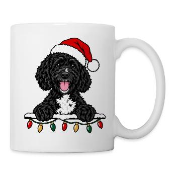 Portugiesischer Wasserhund Weihnachten - Tasse - Weiß - Rechts