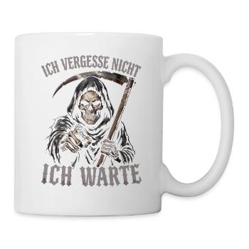 Gothic Schwarzer Humor Sensenmann Horror Düster - Tasse - Weiß - Rechts