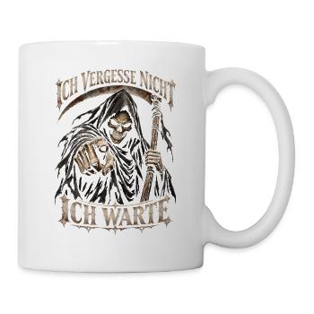 Gothic Schwarzer Humor Sensenmann Horror Düster - Tasse - Weiß - Rechts