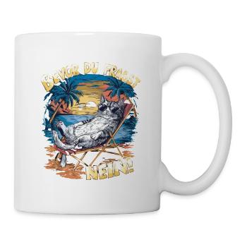 Bevor Du Fragst Nein - Tasse - Weiß - Rechts