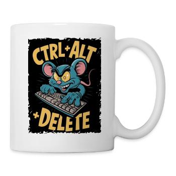 Strg Alt Entf Tastatur Maus Humor - Tasse - Weiß - Rechts
