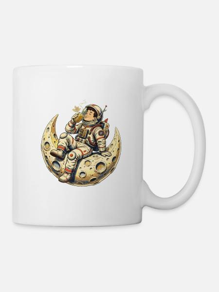 Lunar Astronaut Moon Lounge - Tasse - Weiß