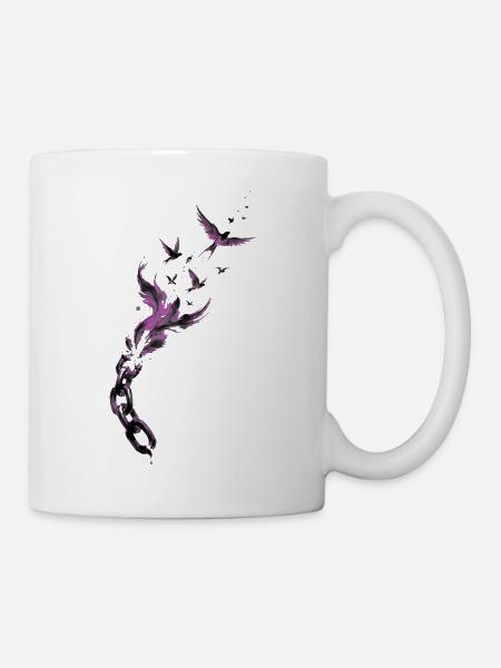 Purple Chain Wings Release - Tasse - Weiß