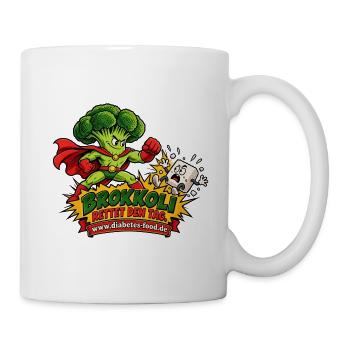 Brokkoli Superheld rettet den Tag - Tasse - Weiß - Rechts