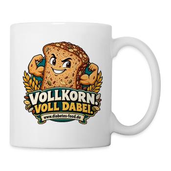 Vollkorn voll dabei - Tasse - Weiß - Rechts