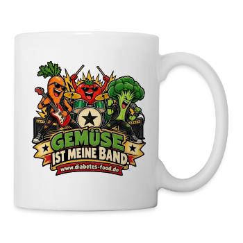 Gemüse ist meine Band – Diabetes Food - Tasse - Weiß - Rechts