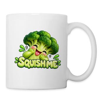 Squishme Brokkoli Cartoon - Tasse - Weiß - Rechts