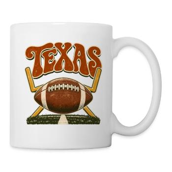 Texas Football Vintage Logo - Tasse - Weiß - Rechts