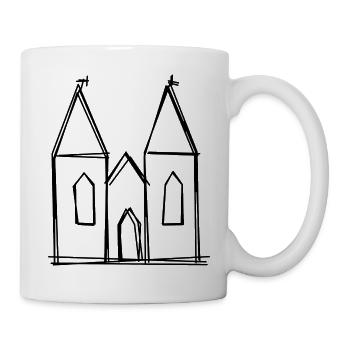 Kölner Dom handgezeichnet - Tasse - Weiß - Rechts
