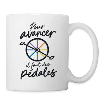 Um voranzukommen: farbige Pedale - Tasse - Weiß - Rechts