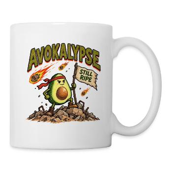 Avocado-Apokalypse immer noch reif, lustiger Food-Krieger - Tasse - Weiß - Rechts