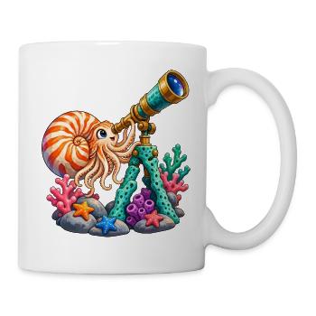 Kleiner Nautilus im Korallen-Observatorium - Tasse - Weiß - Rechts