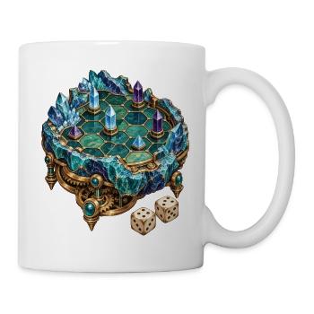 Bergwerkskristall als mechanisches Spielbrett - Tasse - Weiß - Rechts