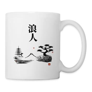 Ronin Zen Landschaft - Tasse - Weiß - Rechts