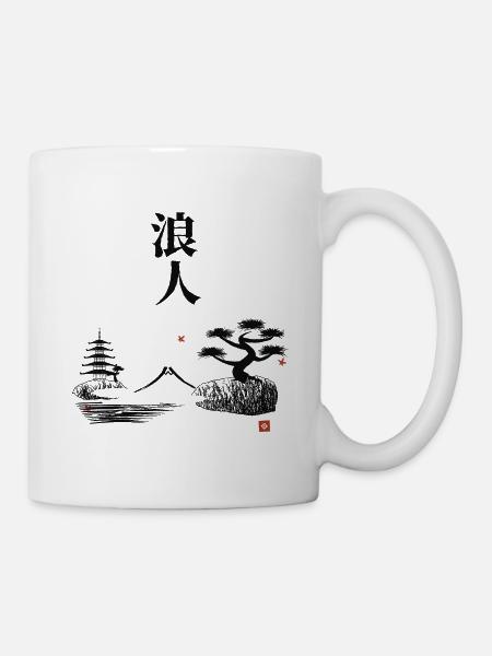 Ronin Zen Landschaft - Tasse - Weiß