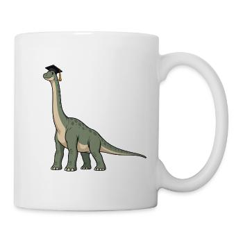 Dino mit Doktorhut - Tasse - Weiß - Rechts