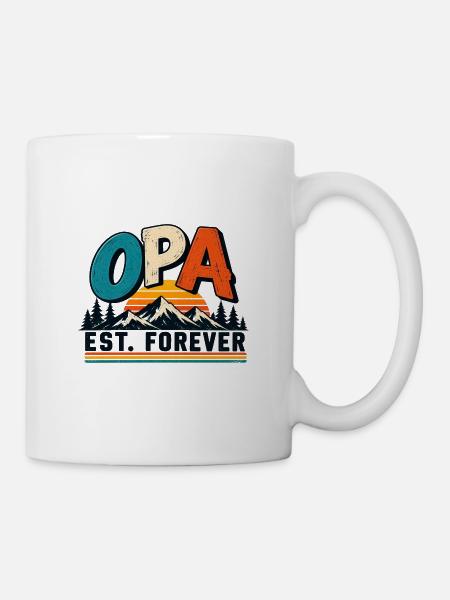 OPA – Retro Design für Großväter - Tasse - Weiß