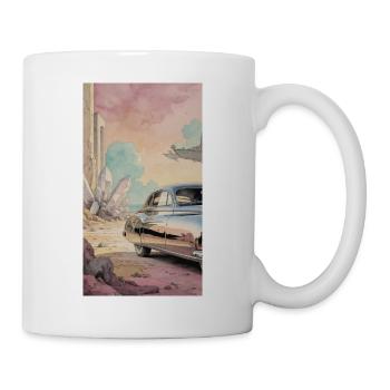 Retro Dream auf Pastelwüste - Tasse - Weiß - Rechts