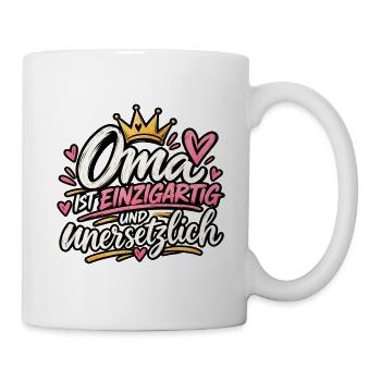 Oma ist einzigartig – Liebevolles Geschenk - Tasse - Weiß - Rechts