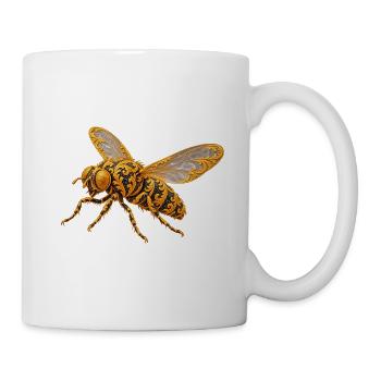 Goldene Ornamente-Fliege - Tasse - Weiß - Rechts
