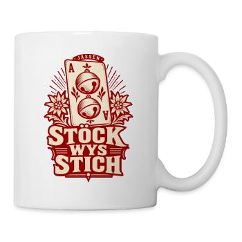Stöck Wys Stich – Schellen-Ass Retro - Tasse - Weiß - Rechts