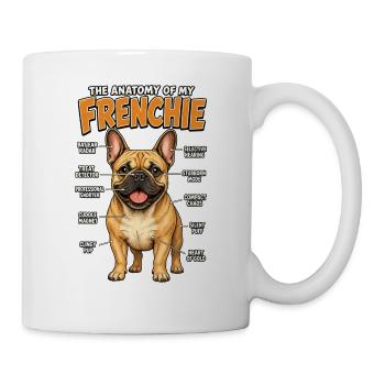 Witziges Französische Bulldogge Hund Frenchie - Tasse - Weiß - Rechts