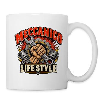 Mechanischer Lebensstil - Tasse - Weiß - Rechts