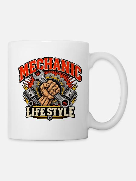 Lebensstil als Mechaniker - Tasse - Weiß