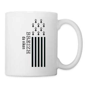 Breizh Da Viken T-Shirt Humorgeschenk - Tasse - Weiß - Rechts