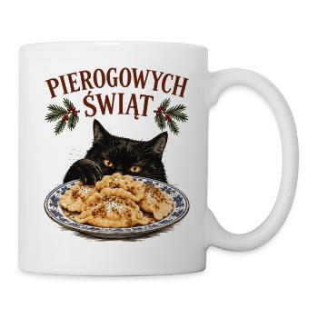 Pierogowych Świąt Polnische Weihnachtskatze Pierogi - Tasse - Weiß - Rechts