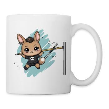 Punk-Kaninchen Sprungkunst - Tasse - Weiß - Rechts