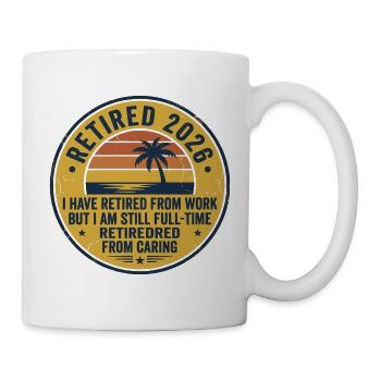 Ruhestand Retro Sonnenuntergang - Tasse - Weiß - Rechts