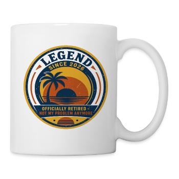 Legenden Ruhestand Retro Badge - Tasse - Weiß - Rechts